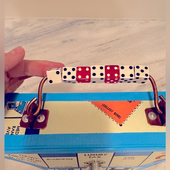 Vintage Monopoly inspired purse. Handmade. - Picture 3 of 7